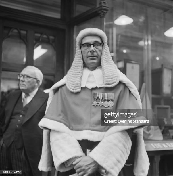 Mr Justice John Francis Donaldson is appointed to the High Court in London as a judge, UK, October 1966.