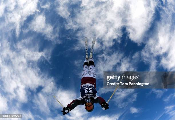 Katharina Ramsauer of Austria takes training run for the Women's Moguls during the 2021 Intermountain Healthcare Freestyle International Ski World...