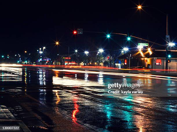 late night rain - bakersfield stock pictures, royalty-free photos & images