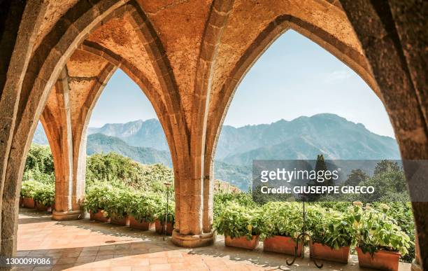 villa cimbrone, ravello - western europe stock pictures, royalty-free photos & images