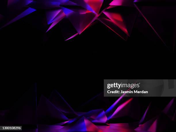 abstract blue pink neon lights backgrounds. - diamond shaped stock pictures, royalty-free photos & images