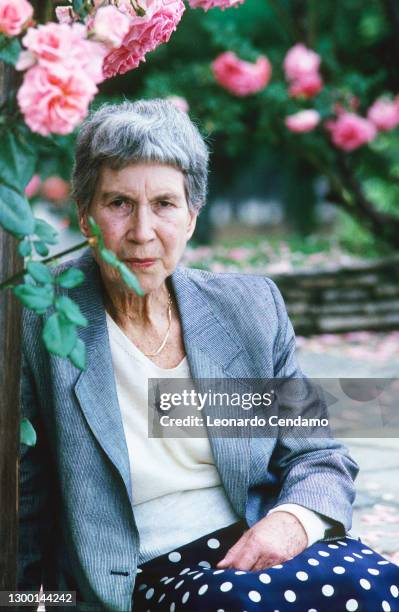 Italian author Natalia Ginzburg , Turin, Italy, circa 1990.