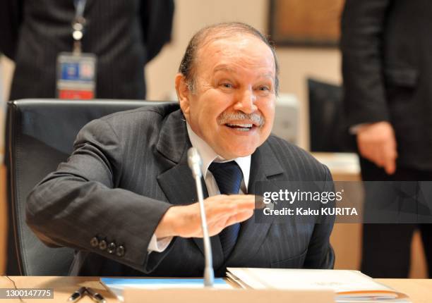 Algerian president Abdelaziz Bouteflika attends the G8+ Africa Outreach Working Session.