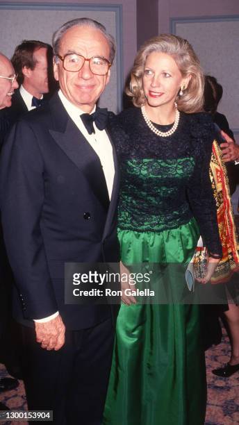 Rupert Murdoch and Anna Murdoch attend 37th Annual UCP Humanitarian Awards at the New York Hilton Hotel in New York City on November 14, 1991.