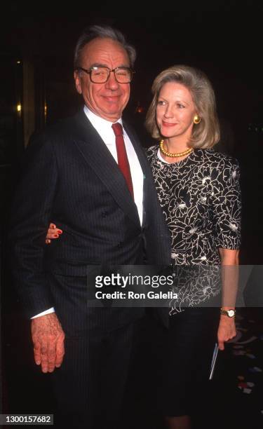 Rupert Murdoch and Anna Murdoch attend NATO/ShoWest Convention at Bally's Hotel and Casino in Las Vegas, Nevada on February 7, 1991.