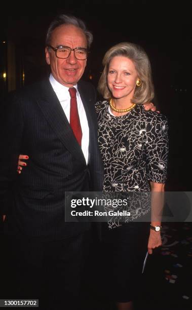 Rupert Murdoch and Anna Murdoch attend NATO/ShoWest Convention at Bally's Hotel and Casino in Las Vegas, Nevada on February 7, 1991.