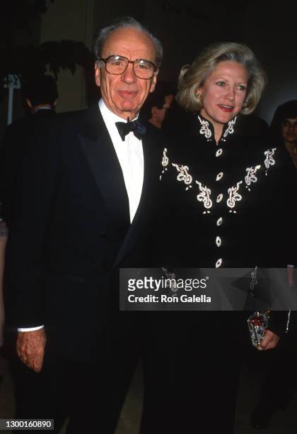 Rupert Murdoch and Anna Murdoch attend National Conference Of Christians And Jews at the Beverly Hilton Hotel in Beverly Hills, California on...
