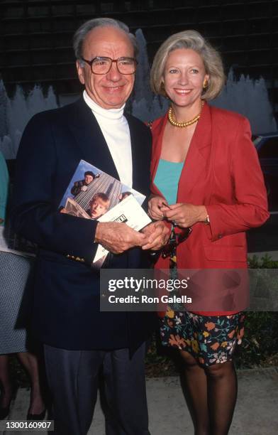 Rupert Murdoch and Anna Murdoch attend "Home Alone 2: Lost In New York" Premiere at the United Artists Theater in Century City, California on...