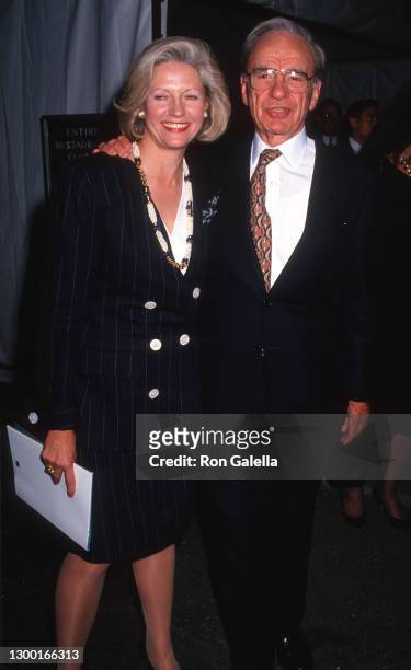 Anna Murdoch and Rupert Murdoch attend Fox-TV Fall Schedule Press Conference at Tavern on the Green in New York City on May 25, 1993.