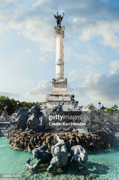 a daytime view of monument aux girondins in bordeaux, france - stock photo - monument aux girondins stock pictures, royalty-free photos & images