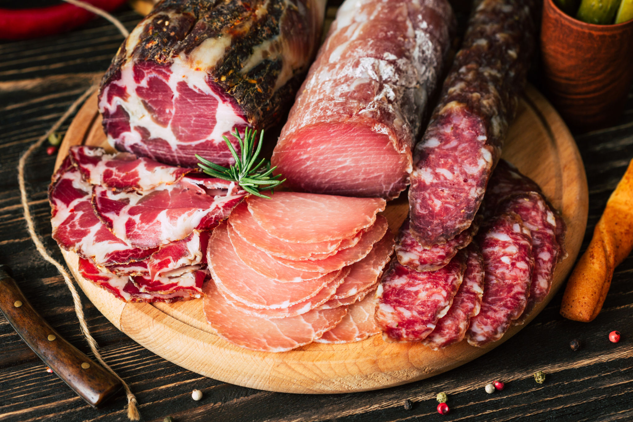 cured meats bread