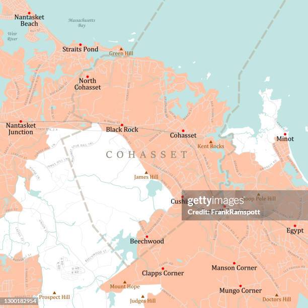 bildbanksillustrationer, clip art samt tecknat material och ikoner med ma norfolk cohasset vector färdplan - massachusettsbukten