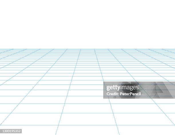 perspective 3d grid. screen graph paper sheet. texture template. vector illustration - computer engineering student stock illustrations