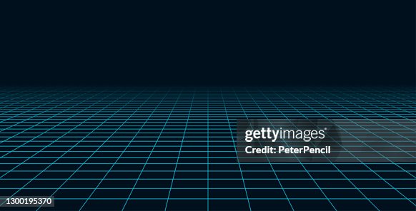 Perspective 3D Grid. Screen Graph Paper Sheet. Texture Template. Vector illustration Perspective 3D Grid. Screen Graph Paper Sheet. Texture Template. Vector illustration