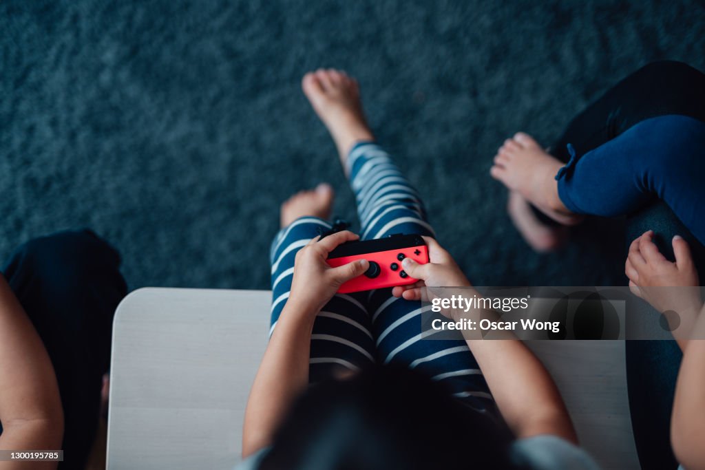 Family Playing Video Games. Family Bonding Activities.