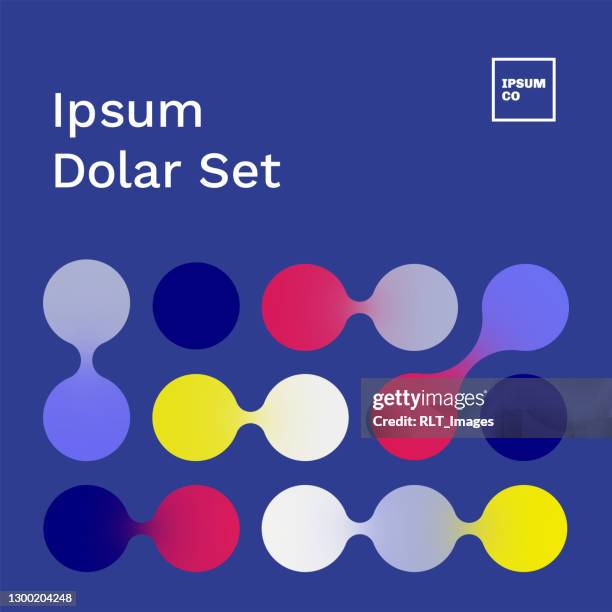 stockillustraties, clipart, cartoons en iconen met vierkante ontwerpindeling met abstracte geometrische koppelingsafbeeldingen - celdeling