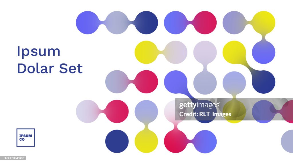 Präsentationstitel-Folienentwurfslayout mit abstrakten geometrischen Linkgrafiken