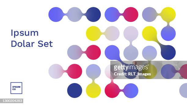 presentation title slide design layout with abstract geometric link graphics - connection stock illustrations
