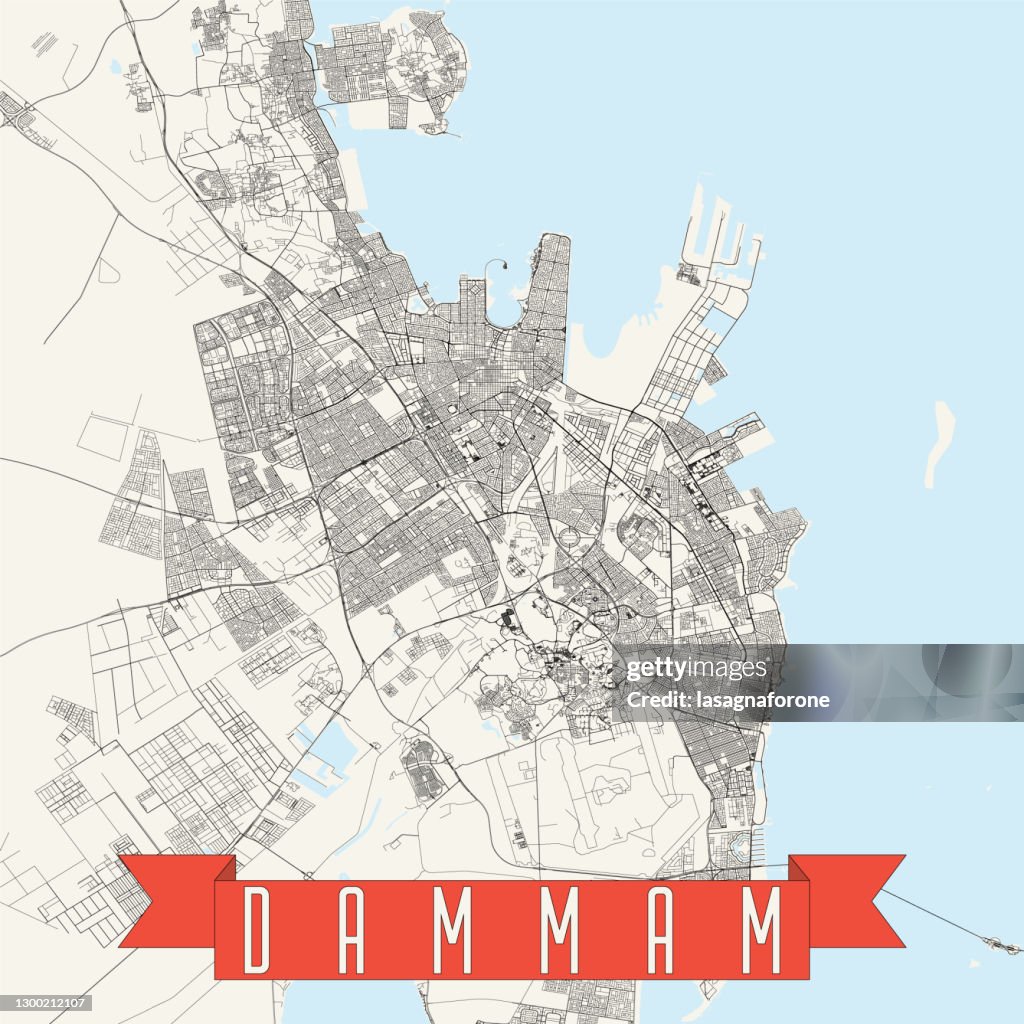 Dammam, Mapa vectorial de Arabia Saudí