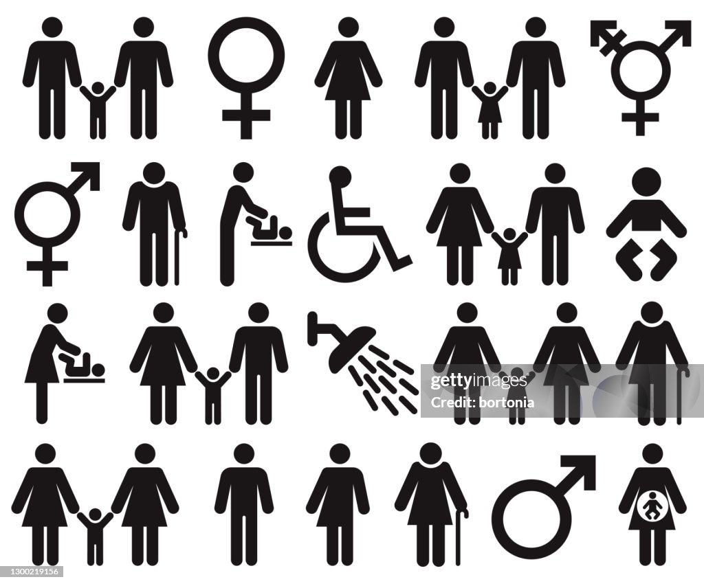 Washroom Accessibility Icon Set