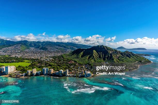 diamond head honolulu - honolulu stock pictures, royalty-free photos & images