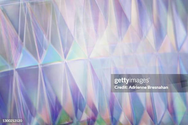 diamond pattern in cut glass - diamond shaped stock pictures, royalty-free photos & images