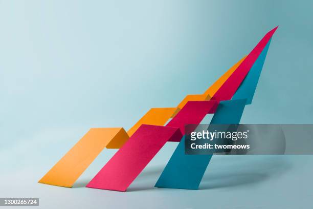 abstract minimalist dynamic growth chart still life. - growing business stock-fotos und bilder