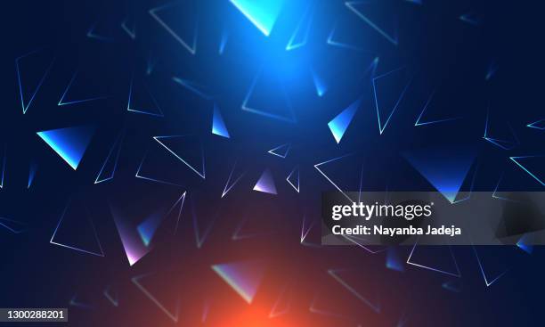 abstract geometric network technology background stock illustration - triangle network background stock illustrations