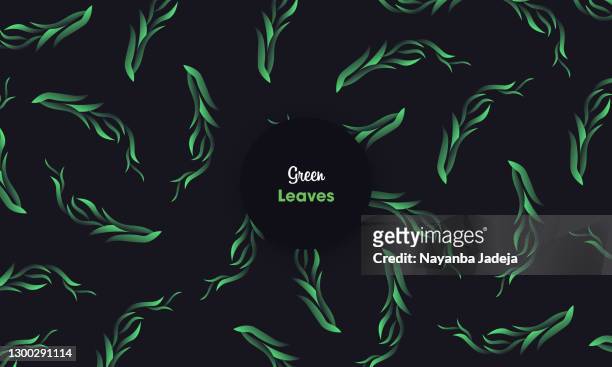 bildbanksillustrationer, clip art samt tecknat material och ikoner med gröna grenar som flyger i grön bakgrund - green tea