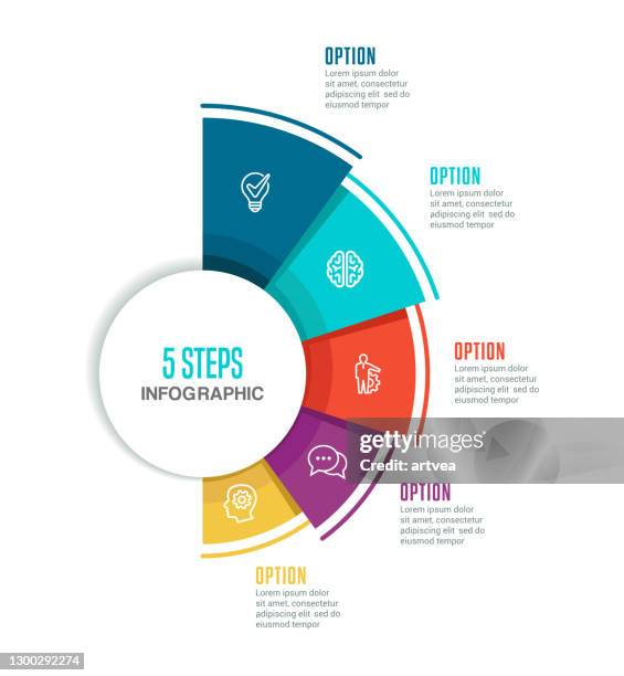 illustrazioni stock, clip art, cartoni animati e icone di tendenza di elementi infografici - infografia circular