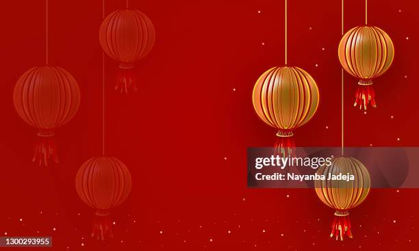 chinese, thai flying lanterns background - chinese lantern stock illustrations