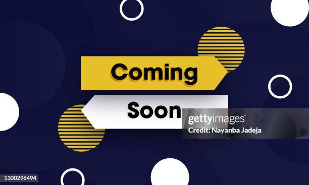 coming soon text on abstract geometric background - coming soon stock illustrations