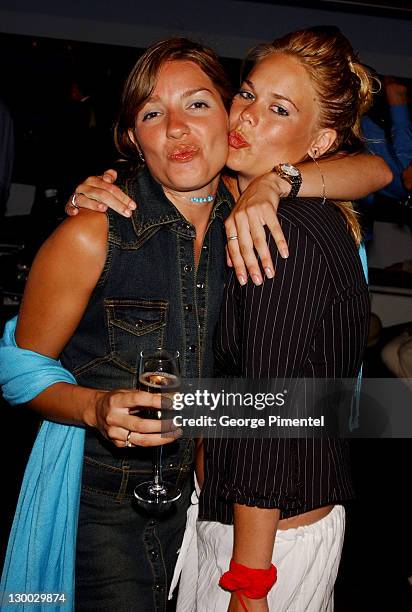 Jen Avina & Ivy Iseberg during Cannes 2002 - Anheuser Busch and Hollywood Reporter Dinner with Randy Newman in Cannes, France.
