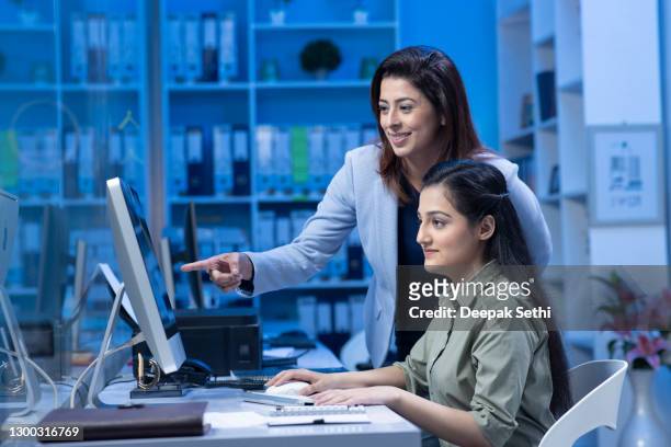 business woman - stock photo - boss and employee stock pictures, royalty-free photos & images