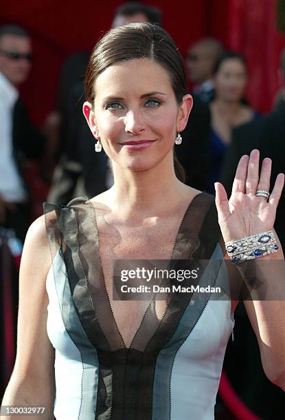 Courteney Cox-Arquette during 55th Annual Primetime Emmy Awards - Arrivals by MacMedan at The Shrine Theater in Los Angeles, California, United...