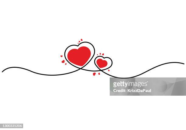 couple - one line drawing abstract line art stock illustrations