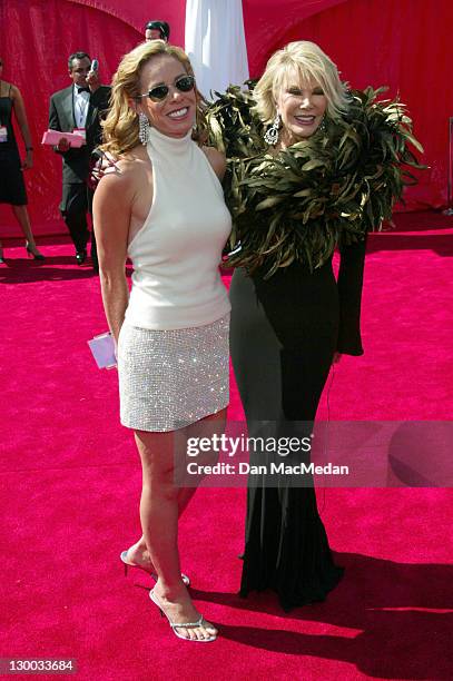 Melissa and Joan Rivers during 55th Annual Primetime Emmy Awards - Arrivals by MacMedan at The Shrine Theater in Los Angeles, California, United...