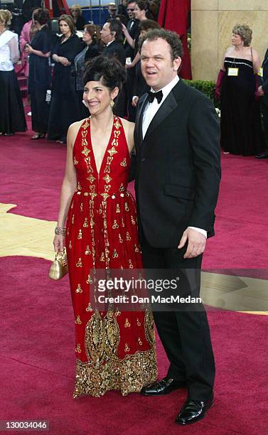 John C. Reilly and his wife during The 75th Annual Academy Awards - Arrivals at The Kodak Theater in Hollywood, California, United States.