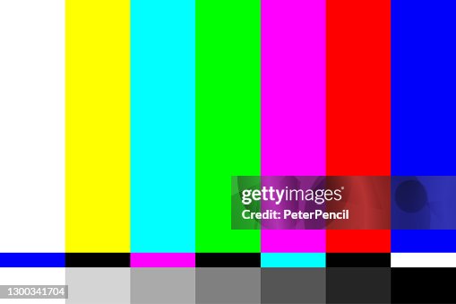 TV Screen Test. Television Test Pattern Stripes. Retro Style Screensaver. Vector Illustration TV Screen Test. Television Test Pattern Stripes. Retro Style Screensaver. Vector Illustration