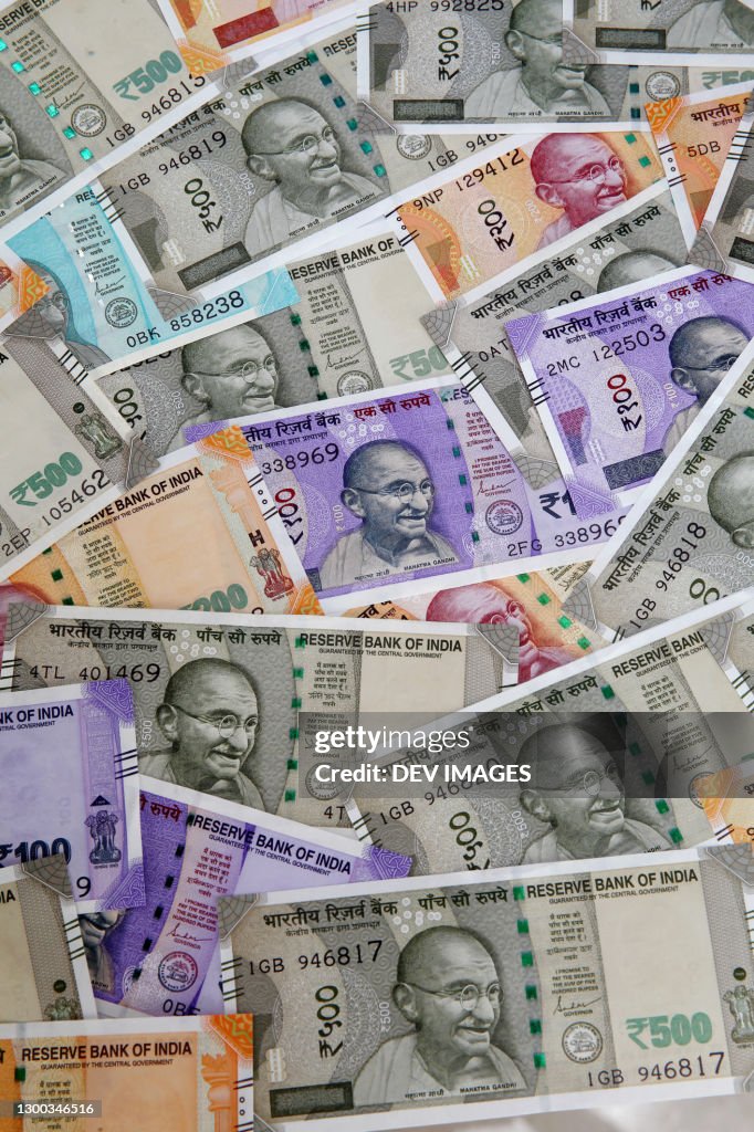 Indian currency notes for background use