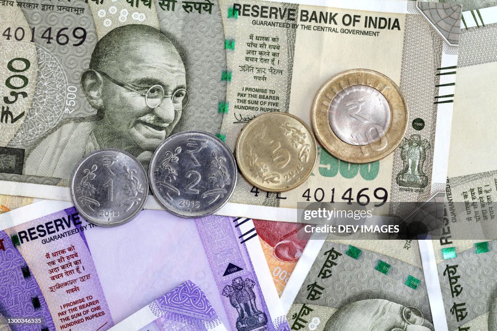 Rupees Pic Assorted Indian Rupee Coins And Currency Notes High-Res Stock Photo ...