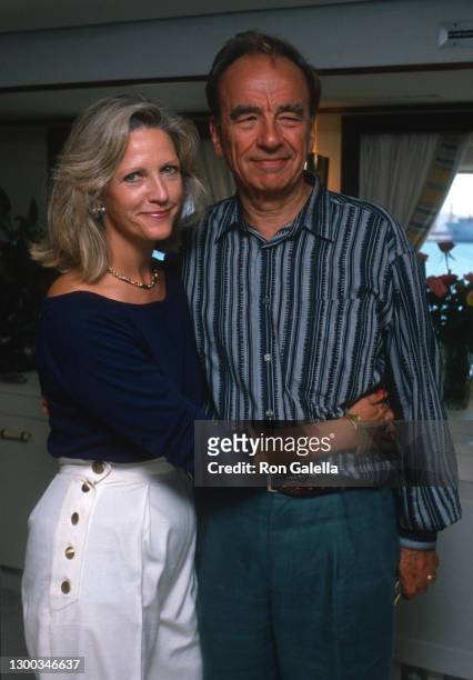 Anna Murdoch and Rupert Murdoch attend 70th Birthday Party for Malcolm Forbes in Tangier, Morocco on August 19, 1989.