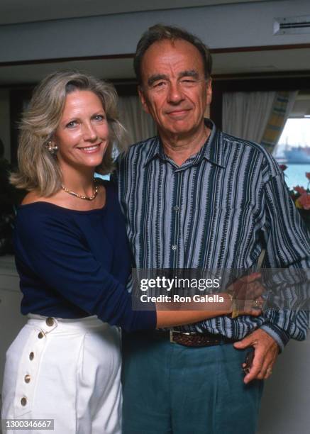 Anna Murdoch and Rupert Murdoch attend 70th Birthday Party for Malcolm Forbes in Tangier, Morocco on August 19, 1989.