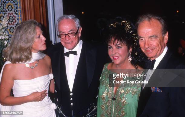 Anna Murdoch, Malcolm Forbes, Elizabeth Taylor and Rupert Murdoch attend 70th Birthday Party for Malcolm Forbes in Tangier, Morocco on August 19,...
