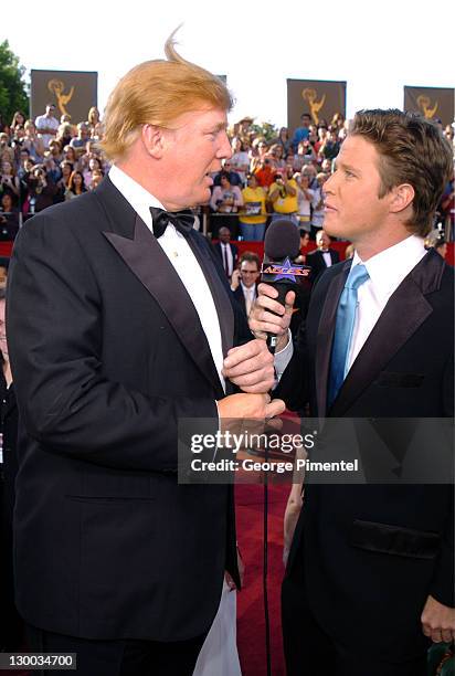 Donald Trump with Billy Bush during The 56th Annual Primetime Emmy Awards - Red Carpet at The Shrine Auditorium in Los Angeles, California, United...