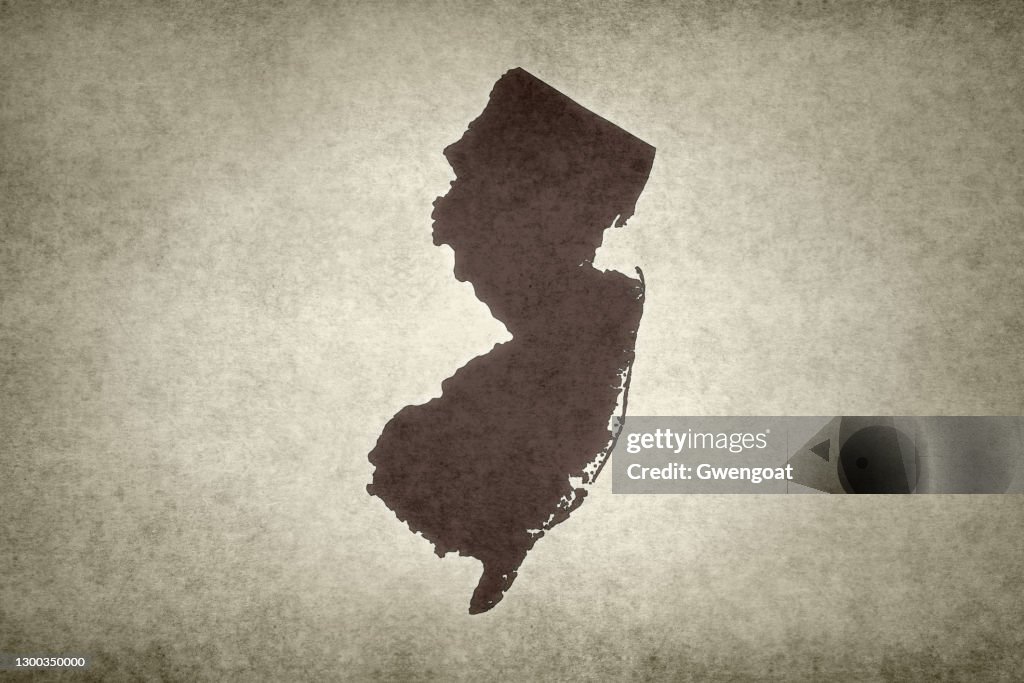 Grunge map of the state of New Jersey