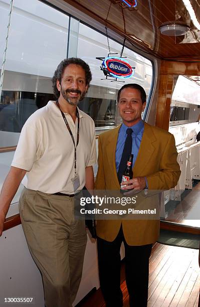 Craig Emanuel & Michael Gianino during Cannes 2002 - Anheuser Busch and Hollywood Reporter Dinner with Randy Newman in Cannes, France.