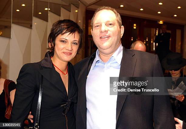 Asia Argento and Harvey Weinstein during 2004 Cannes Film Festival - "The Heart Is Deceitful Among All Things" - Premiere at Noga Croisette in...