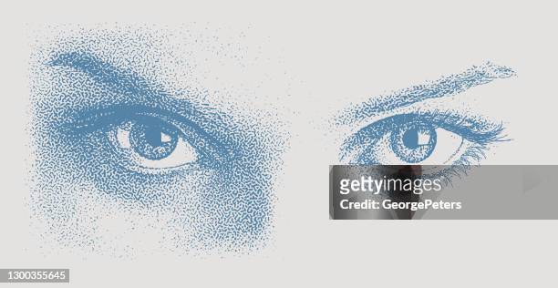 close-up of beautiful eyes - 20 20 vision stock illustrations