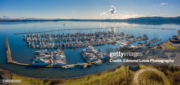 semiahmoo marina is the pacific northwest’s premier resort marina located near bellingham wa. - dessa blaine - fotografias e filmes do acervo